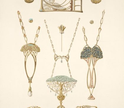 Collection of ornate vintage jewelry designs