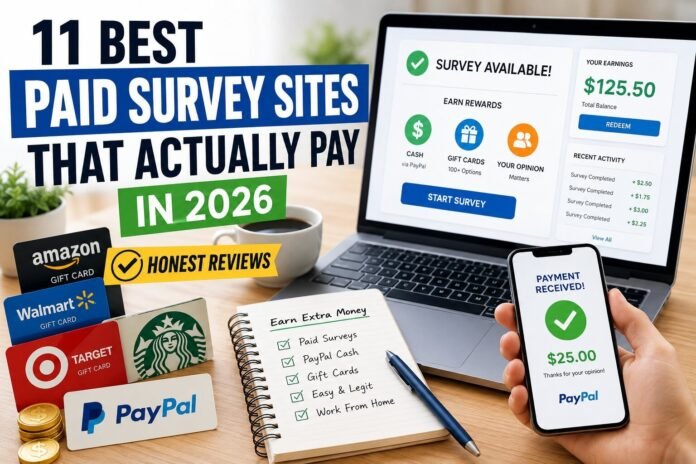 https://smartbudgetlearn.com/11 best paid survey sites that actually pay in 2026 honest reviews/